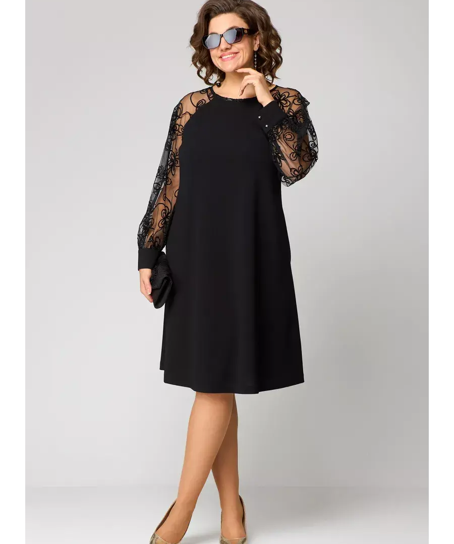 Lidia | Klasszikus Csipkés Ujjú Ruha