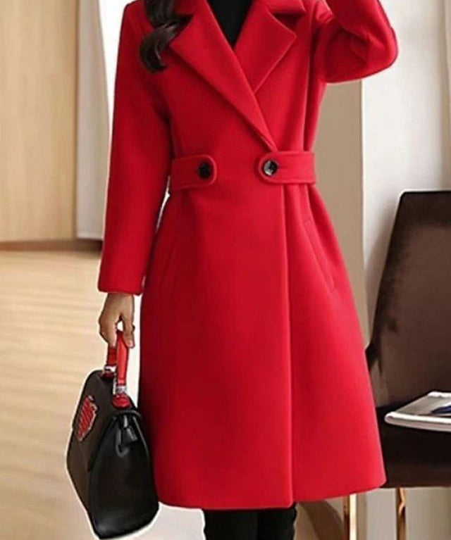 Aella – Elegáns Hosszú Gyapjúkabát