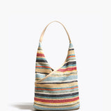 Dália | Íves szivárványfű szőtt válltáska