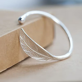 Léna - Ezüst levél formájú gyűrű